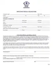 Medical Participant Release Form Template