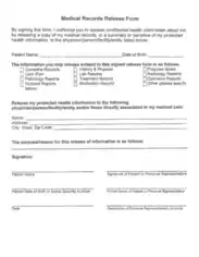 Free Download PDF Books, Medical Records Release Form Template