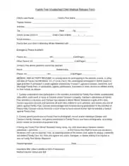 Medical Release Form for A Child Template