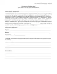 Physician Medical Release Form Template
