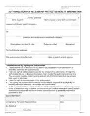 Protected Medical Information Release Form Template