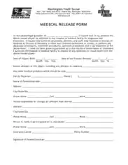 Simple Medical Release Free Form Template