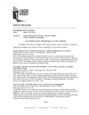 Printable Press Release for Download Template