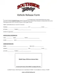 Free Download PDF Books, Motor Vehicle Release Form Template