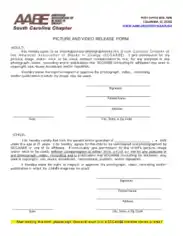Picture and Video Release Form Pdf Template