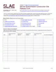 Service Construction Work Release Form Pdf Template