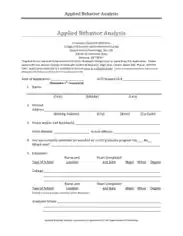 Applied Behavior Analysis Job Template