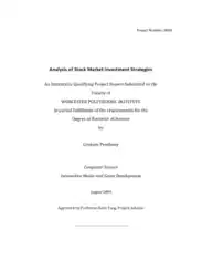 Free Download PDF Books, Analysis of Stock Market Investment Strategies Template