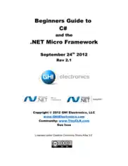 Beginners Guide To C# And The .Net Micro Framework, Pdf Free Download