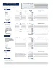 Free Download PDF Books, Blank Event Cost Analysis Example Template