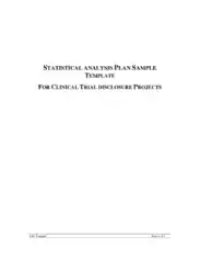 Clinical Trial Statistical Analysis Sample Template