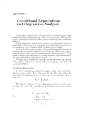 Conditional Expectations And Regression Analysis Template