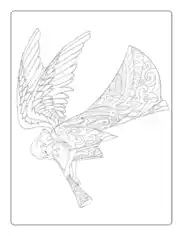 Christmas Decorative Angel Trumpet_2 Coloring Template