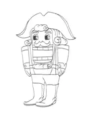 Free Download PDF Books, Christmas Nutcracker Soldier Coloring Template