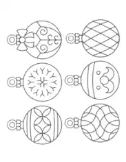 Free Download PDF Books, Christmas Ornaments Bauble Color P4 Coloring Template