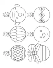 Christmas Ornaments Bauble Color P6 Coloring Template