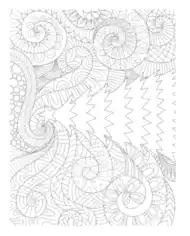 Free Download PDF Books, Christmas Tree Patterned Swirl Background Coloring Template