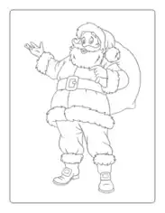 Free Download PDF Books, Santa Buckle Boots Big Belt Sack Coloring Template