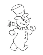 Free Download PDF Books, Winter Preschool Snowman Cute Coloring Template
