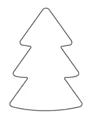Free Download PDF Books, Christmas Tree Basic Rounded Corners Outline Free Coloring Template
