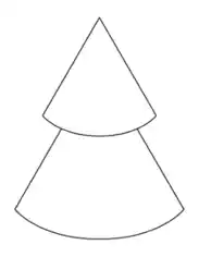 Free Download PDF Books, Christmas Tree Blank Outline Layered Conical Free Coloring Template