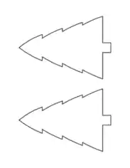 Christmas Tree Blank Outline Tiered Medium Free Coloring Template