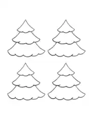 Free Download PDF Books, Christmas Tree Color Small Free Coloring Template