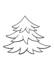 Christmas Tree Decorate Free Coloring Template