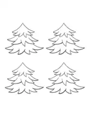 Christmas Tree Decorate Small Free Coloring Template