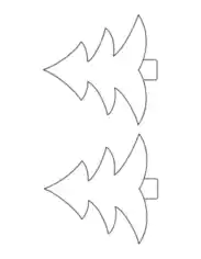 Christmas Tree Outline Medium Free Coloring Template