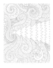 Christmas Tree Patterned Swirl Background Free Coloring Template