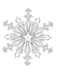 Snowflake Detailed 9 Coloring Template