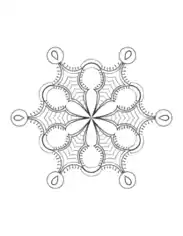 Free Download PDF Books, Snowflake Intricate 1 Coloring Template