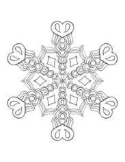 Free Download PDF Books, Snowflake Intricate 10 Coloring Template