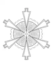 Snowflake Intricate 11 Coloring Template