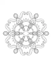 Snowflake Intricate 13 Coloring Template