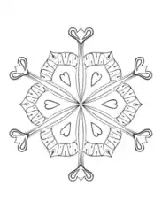 Free Download PDF Books, Snowflake Intricate 16 Coloring Template