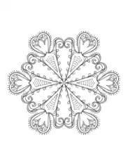 Free Download PDF Books, Snowflake Intricate 20 Coloring Template