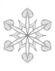 Free Download PDF Books, Snowflake Intricate 5 Coloring Template