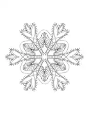 Snowflake Intricate 8 Coloring Template