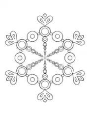Free Download PDF Books, Snowflake Intricate 9 Coloring Template
