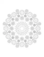 Free Download PDF Books, Snowflake Mandala Coloring Template