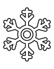 Free Download PDF Books, Snowflake Simple Outline 10 Coloring Template
