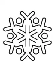 Snowflake Simple Outline 19 Coloring Template