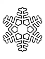 Snowflake Simple Outline 22 Coloring Template