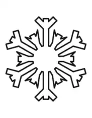 Snowflake Simple Outline 27 Coloring Template