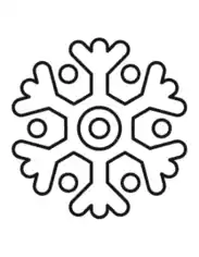 Snowflake Simple Outline 28 Coloring Template