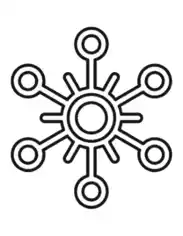Snowflake Simple Outline 29 Coloring Template