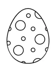 Free Download PDF Books, Easter Egg Simple Pattern 8 Coloring Template