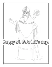 Free Download PDF Books, St Patricks Day Saint Patrick Religious Coloring Template